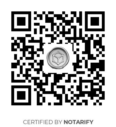 Certificato notarizzazione su blockchain